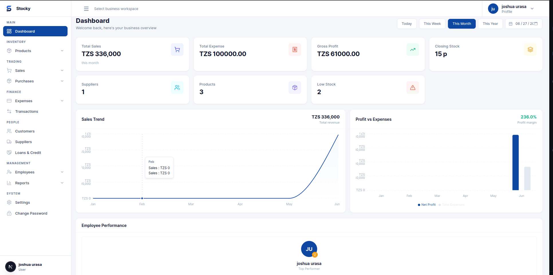 Stocky — Inventory & Sales System